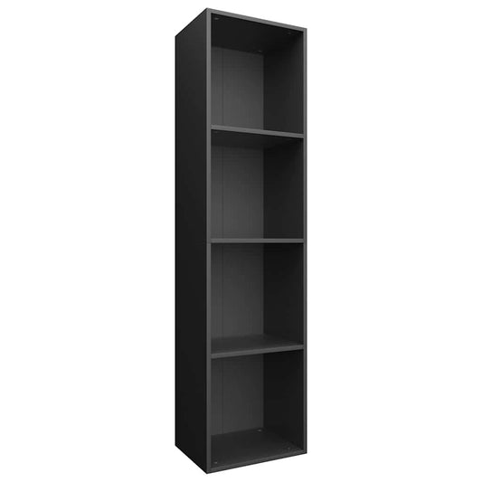 800145 vidaXL Book Cabinet/TV Cabinet Black 36x30x143 cm Engineered Wood