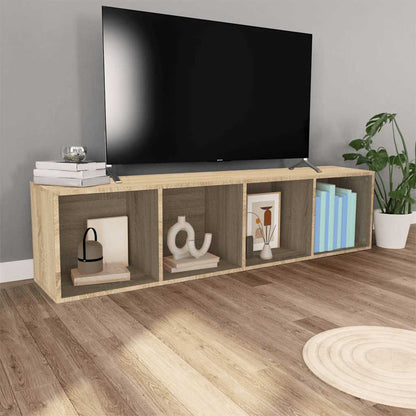 Book Cabinet/TV Cabinet Sonoma Oak 36x30x143 cm Engineered Wood