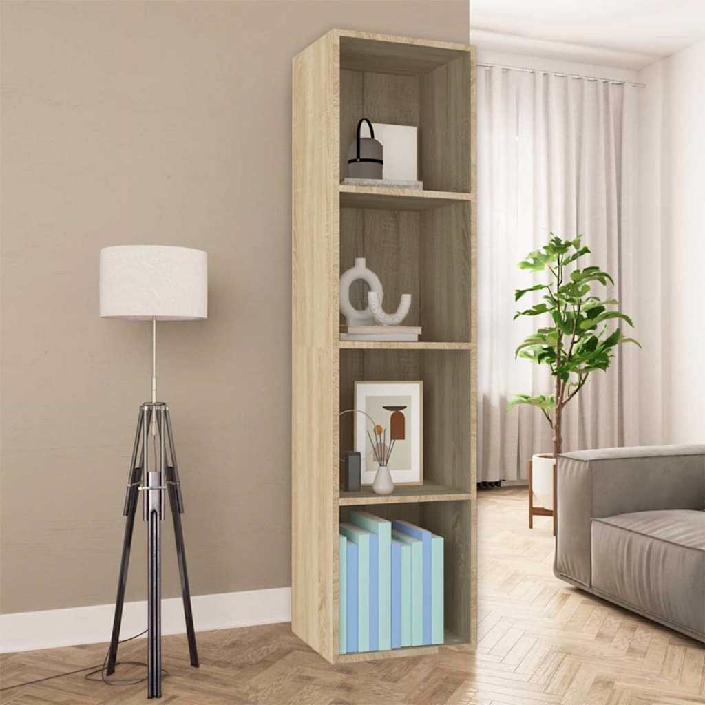 800147 vidaXL Book Cabinet/TV Cabinet Sonoma Oak 36x30x143 cm Engineered Wood