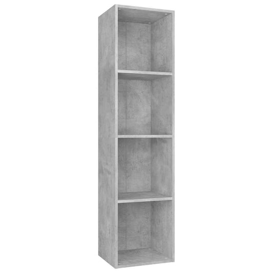 800148 vidaXL Book Cabinet/TV Cabinet Concrete Grey 36x30x143 cm Engineered Wood