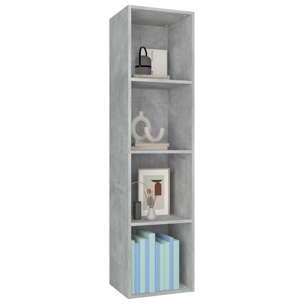 Book Cabinet/TV Cabinet Concrete Grey 36x30x143 cm