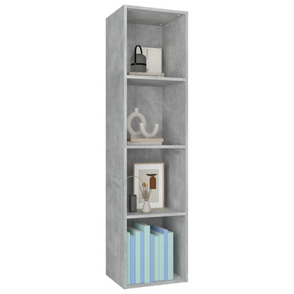 Book Cabinet/TV Cabinet Concrete Grey 36x30x143 cm