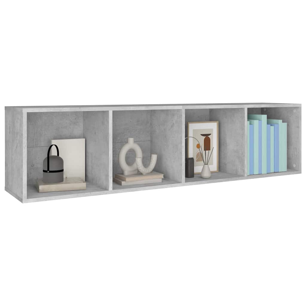 Book Cabinet/TV Cabinet Concrete Grey 36x30x143 cm