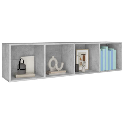 Book Cabinet/TV Cabinet Concrete Grey 36x30x143 cm