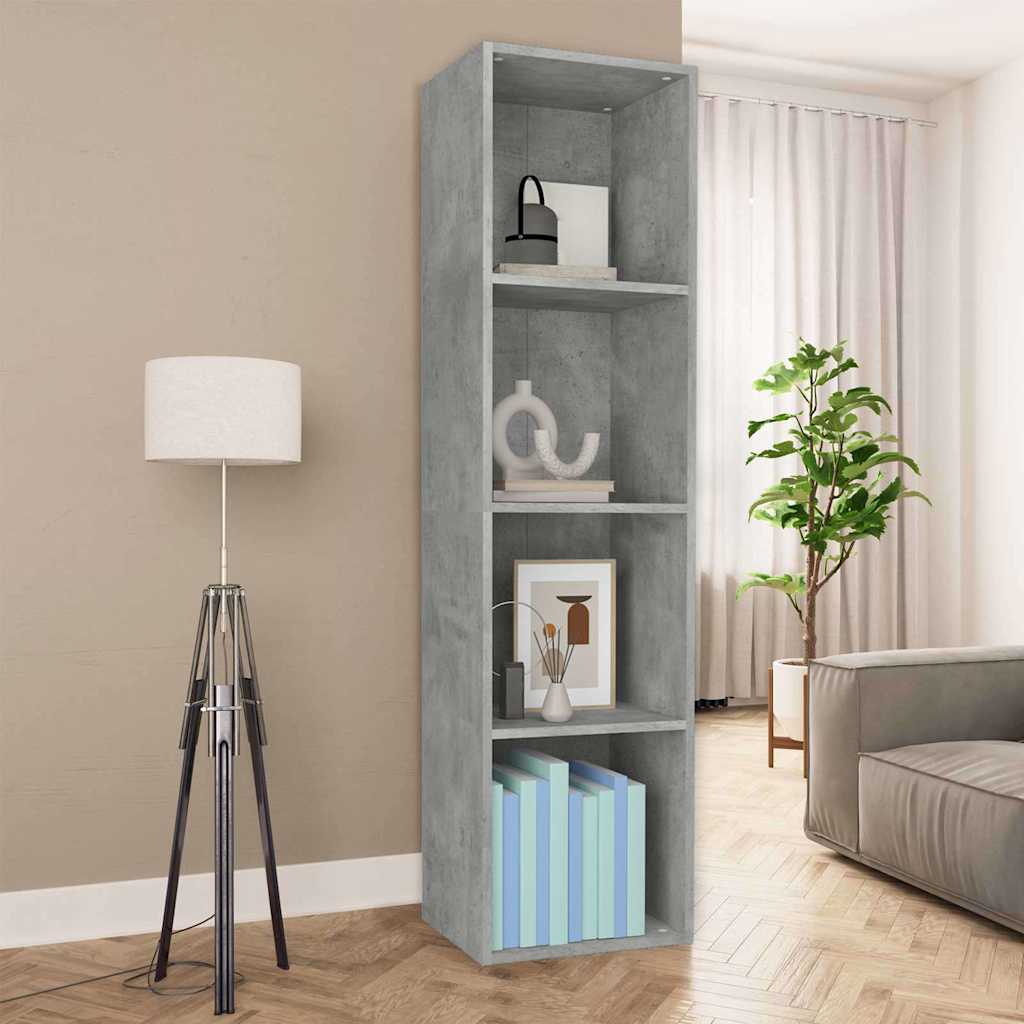 Book Cabinet/TV Cabinet Concrete Grey 36x30x143 cm