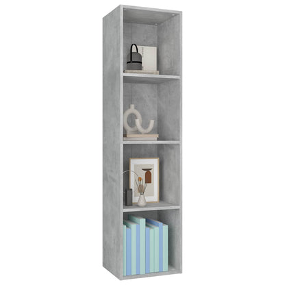 Book Cabinet/TV Cabinet Concrete Grey 36x30x143 cm