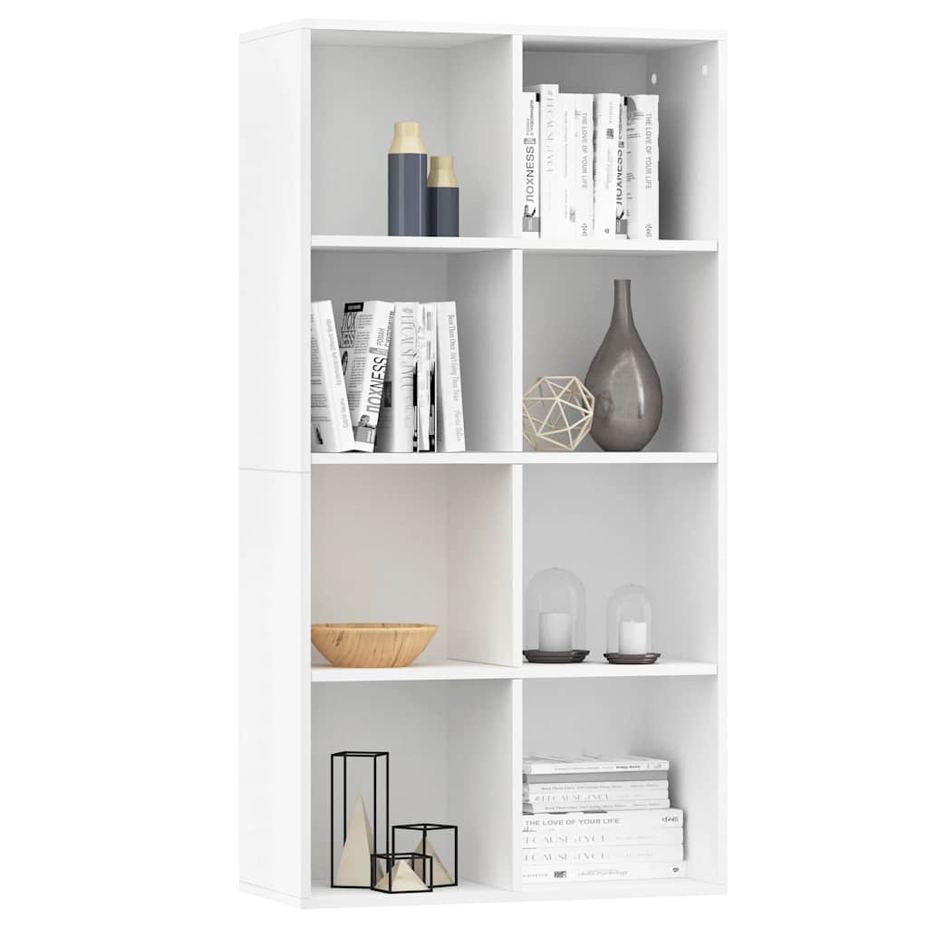 800153 vidaXL Book Cabinet/Sideboard White 66x30x130 cm Engineered Wood