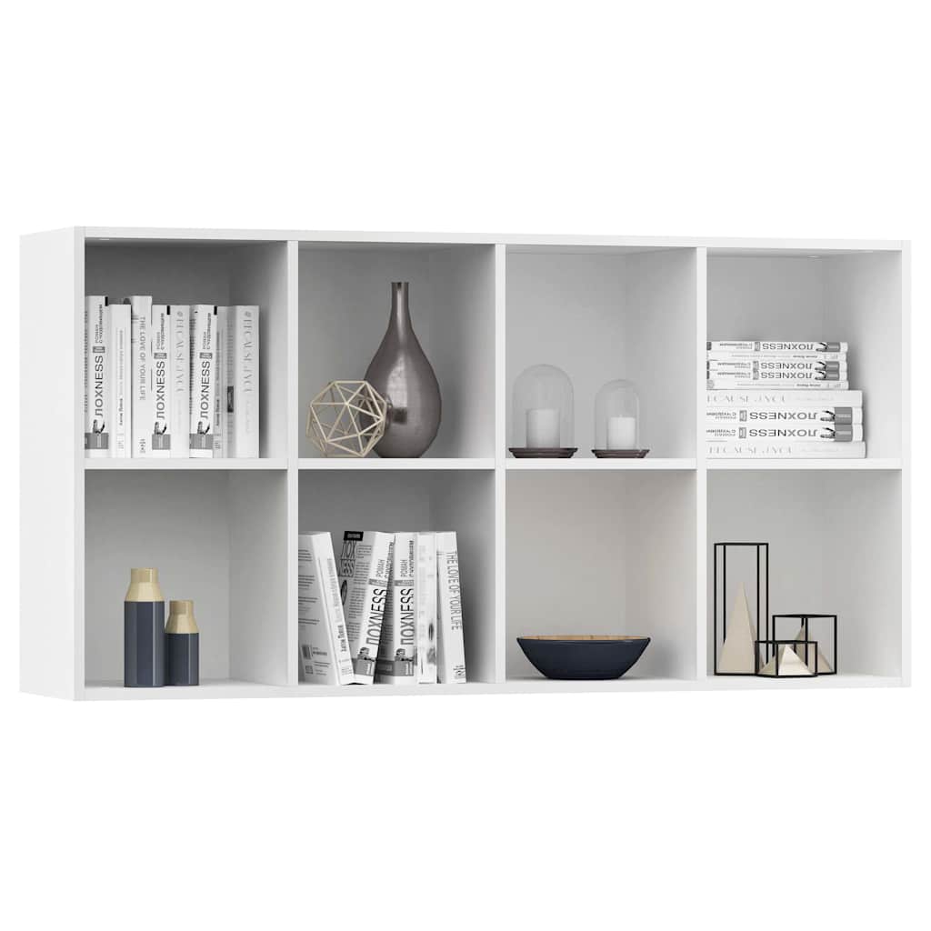 800153 vidaXL Book Cabinet/Sideboard White 66x30x130 cm Engineered Wood