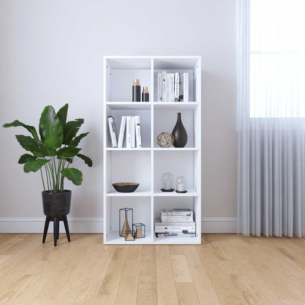 800153 vidaXL Book Cabinet/Sideboard White 66x30x130 cm Engineered Wood