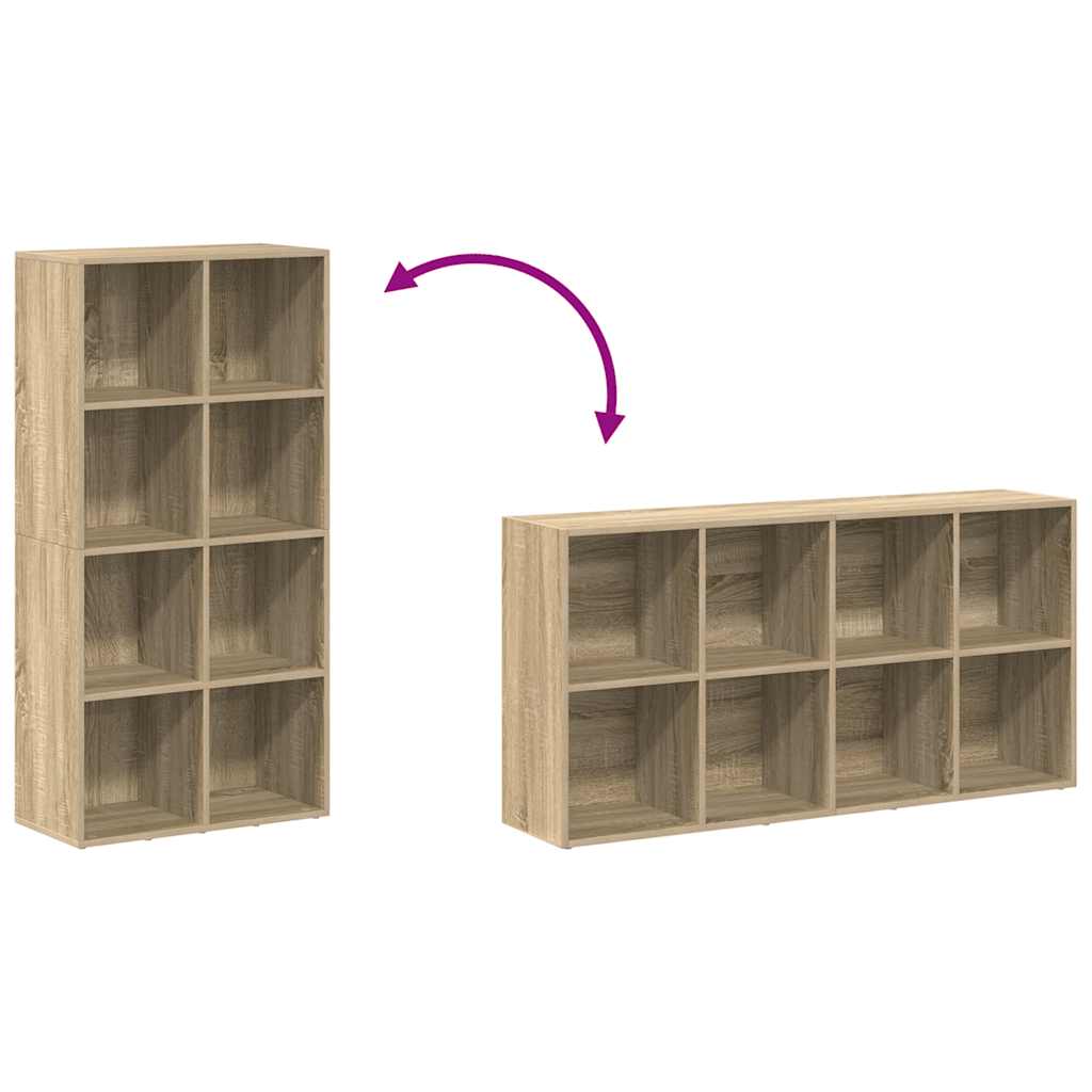 800156 vidaXL Book Cabinet/Sideboard Sonoma Oak 66x30x130 cm Engineered Wood
