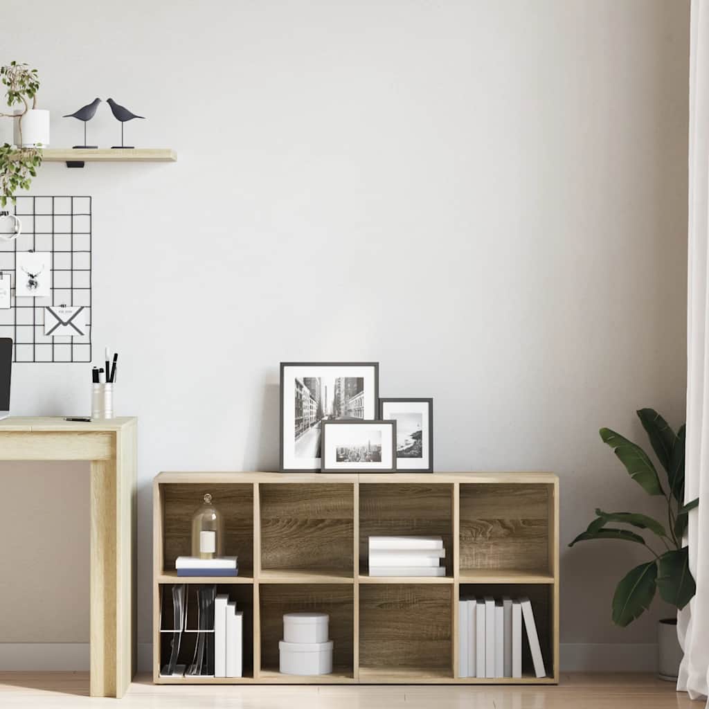 800156 vidaXL Book Cabinet/Sideboard Sonoma Oak 66x30x130 cm Engineered Wood