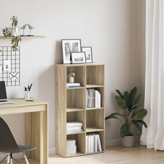 800156 vidaXL Book Cabinet/Sideboard Sonoma Oak 66x30x130 cm Engineered Wood