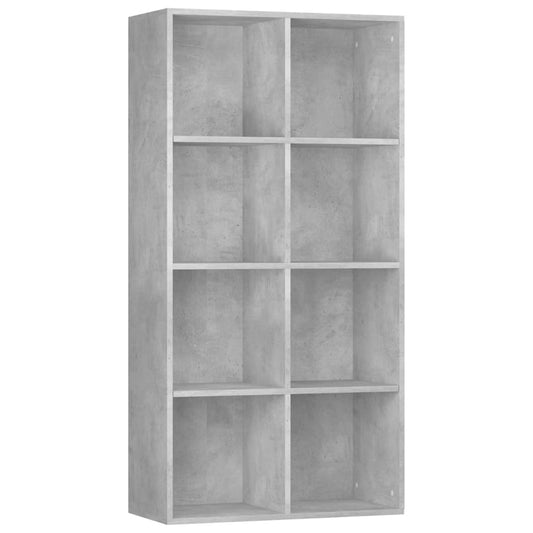 Book Cabinet | Concrete grey | Engineered wood | 130 cm tall