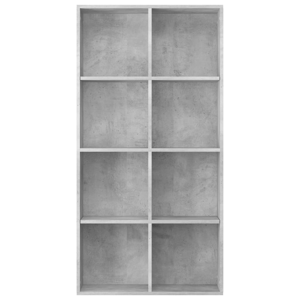 Book Cabinet | Concrete grey | Engineered wood | 130 cm tall