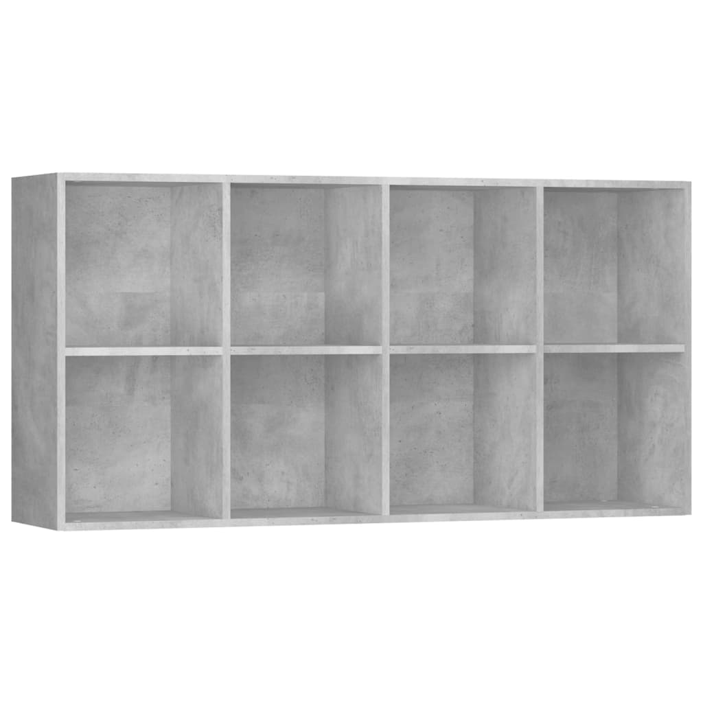 Book Cabinet | Concrete grey | Engineered wood | 130 cm tall