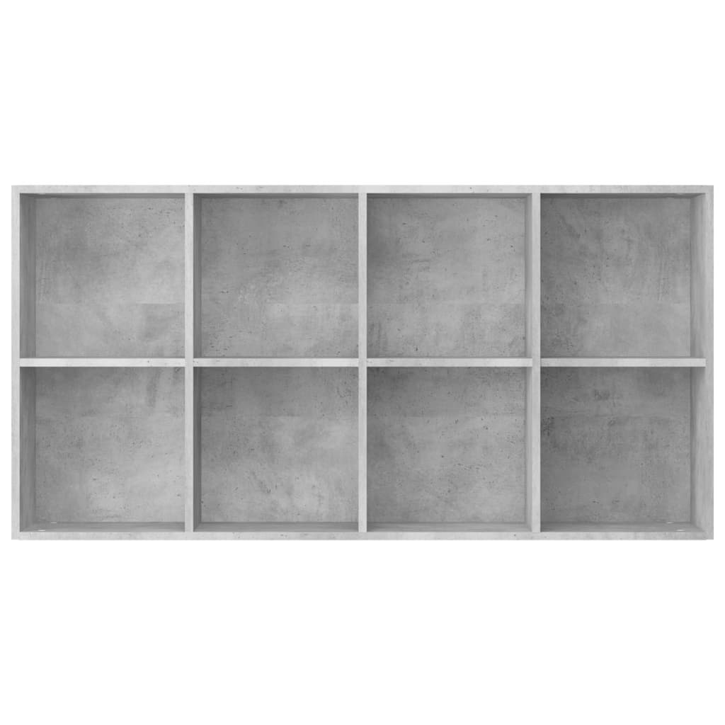 Book Cabinet | Concrete grey | Engineered wood | 130 cm tall