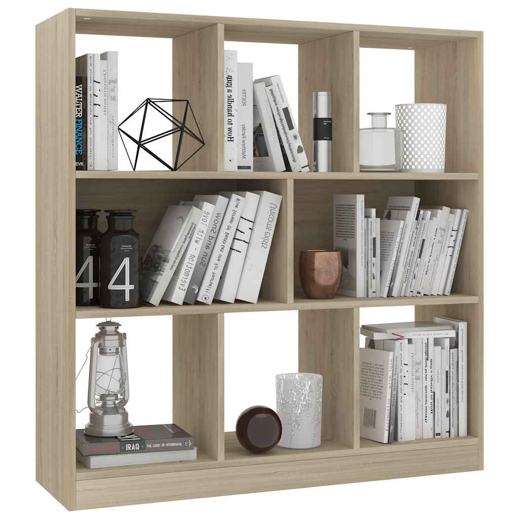 800174 vidaXL Book Cabinet Sonoma Oak 97,5x29,5x100 cm Engineered Wood