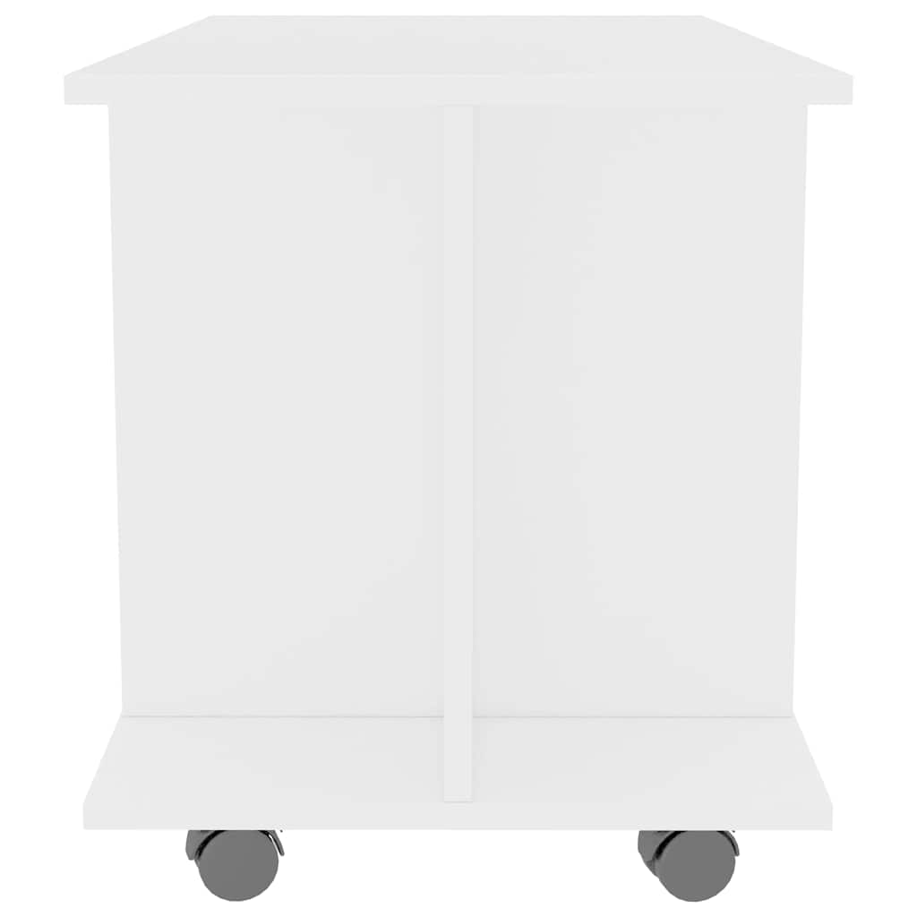800189 vidaXL TV Cabinet with Castors White 80x40x45 cm Engineered Wood