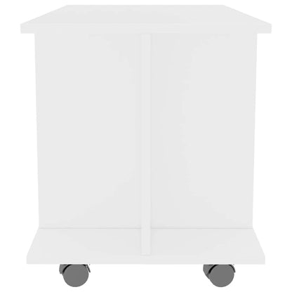 800189 vidaXL TV Cabinet with Castors White 80x40x45 cm Engineered Wood