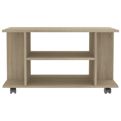 800192 vidaXL TV Cabinet with Castors Sonoma Oak 80x40x45 cm Engineered Wood