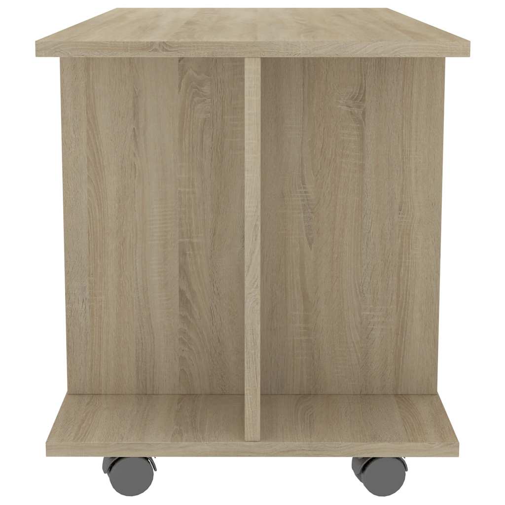 800192 vidaXL TV Cabinet with Castors Sonoma Oak 80x40x45 cm Engineered Wood