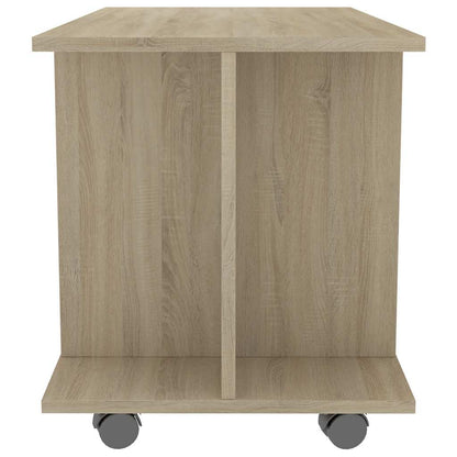 800192 vidaXL TV Cabinet with Castors Sonoma Oak 80x40x45 cm Engineered Wood