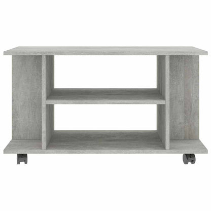 800193 vidaXL TV Cabinet with Castors Concrete Grey 80x40x45 cm Engineered Wood