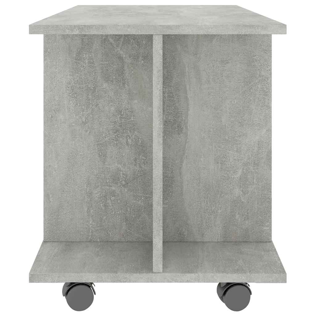 800193 vidaXL TV Cabinet with Castors Concrete Grey 80x40x45 cm Engineered Wood