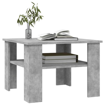Coffee Table Concrete Grey 60x60x42 cm Engineered Wood