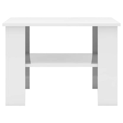 Coffee Table High Gloss White 60x60x42 cm Engineered Wood