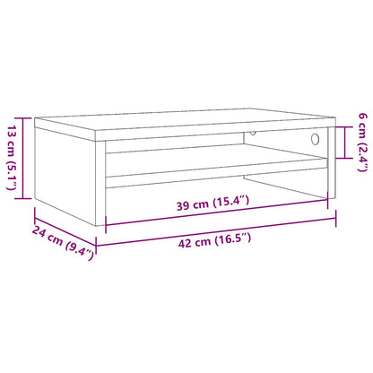 Monitor Stand Concrete Grey 42x24x13 cm Engineered Wood
