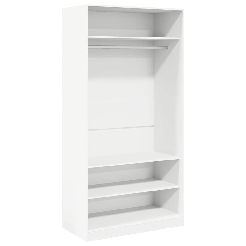 800225 vidaXL Wardrobe White 100x50x200 cm Engineered Wood