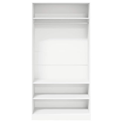 Wardrobe White 100x50x200 cm Engineered Wood