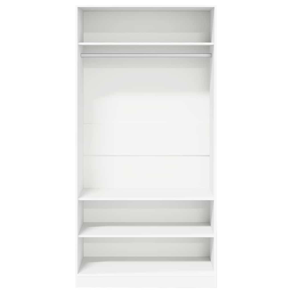 800225 vidaXL Wardrobe White 100x50x200 cm Engineered Wood