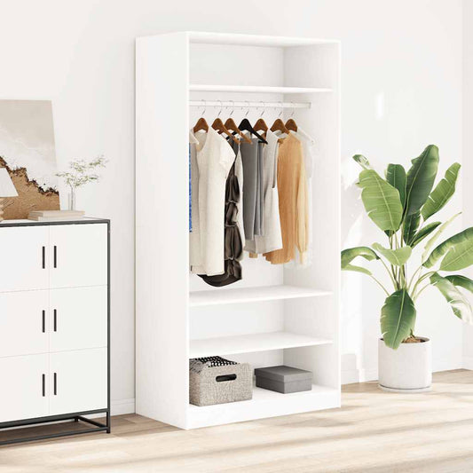 Wardrobe | White | Engineered Wood | Compact | Wardrobe | Rectangular