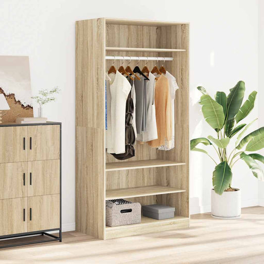Wardrobe Sonoma Oak 100x50x200 cm Engineered Wood