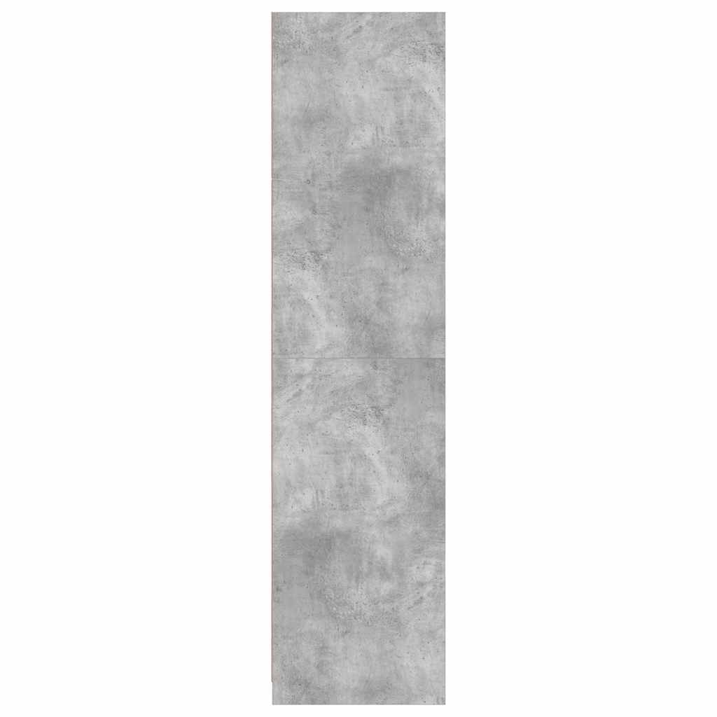 Wardrobe Concrete Grey 100x50x200 cm Engineered Wood