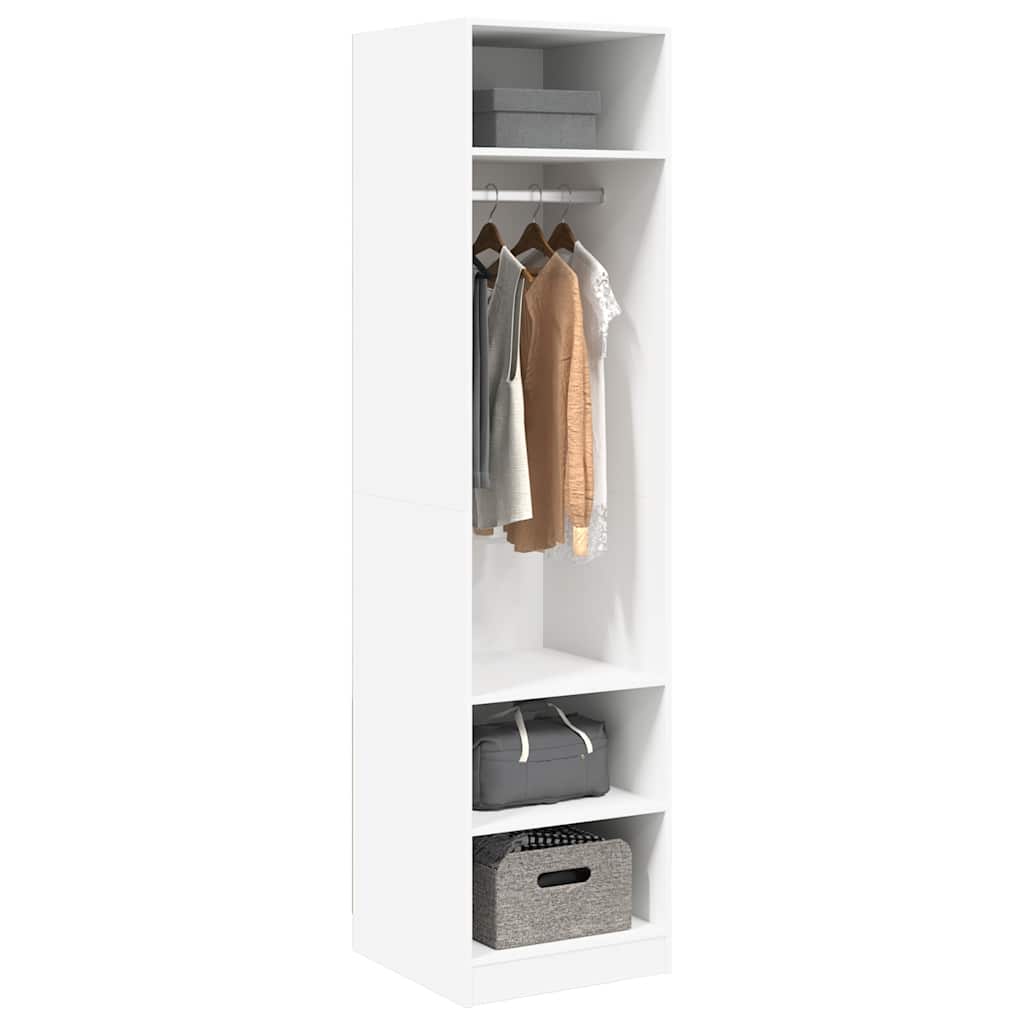 Wardrobe White 50x50x200 cm Engineered Wood
