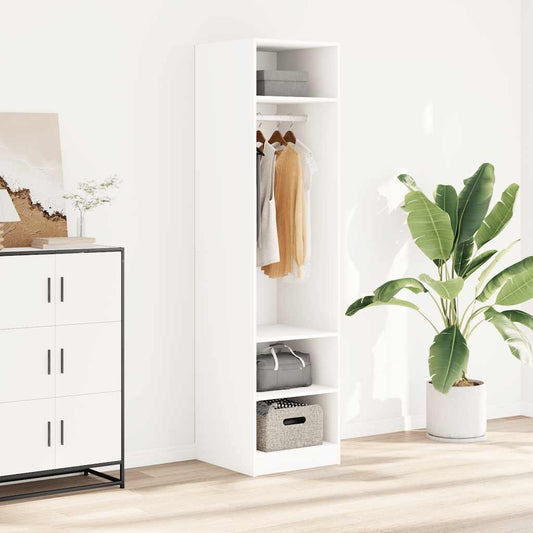 Wardrobe White 50x50x200 cm Engineered Wood