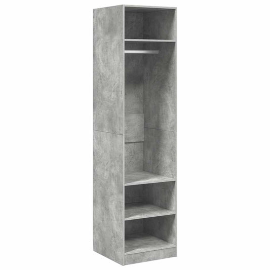 Wardrobe | Concrete grey | Engineered wood | Compact | Wardrobe