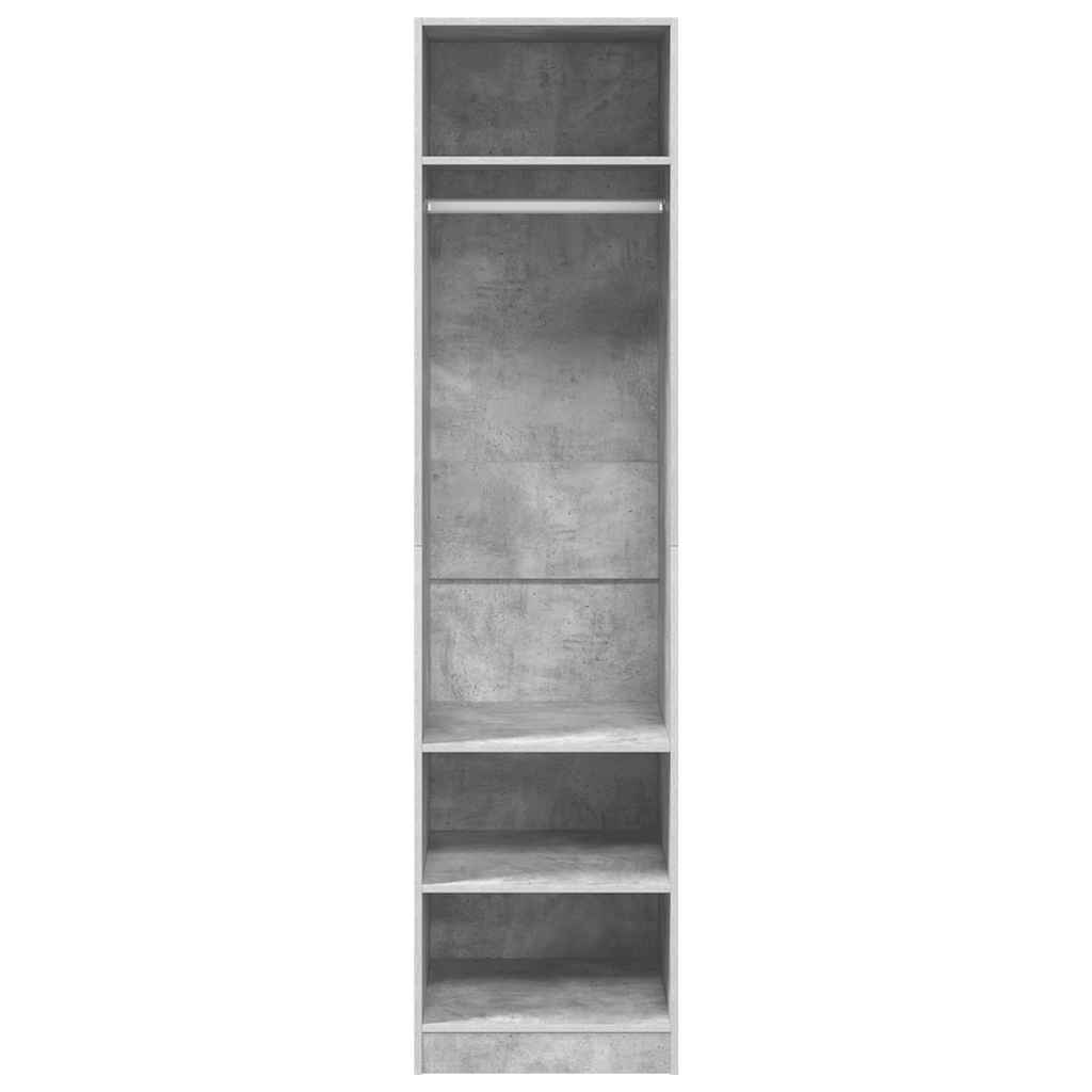 Wardrobe Concrete Grey 50x50x200 cm Engineered Wood