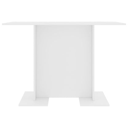 800243 vidaXL Dining Table White 110x60x75 cm Engineered Wood