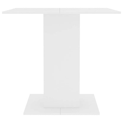 Dining Table White 80x80x75 cm Engineered Wood