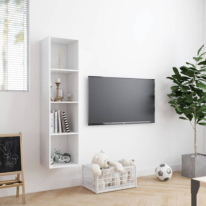 800261 vidaXL Book Cabinet/TV Cabinet White 143x30x36 cm
