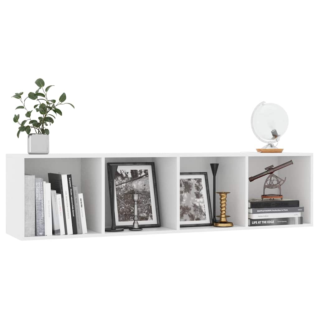 800261 vidaXL Book Cabinet/TV Cabinet White 143x30x36 cm