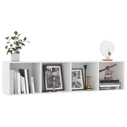 800261 vidaXL Book Cabinet/TV Cabinet White 143x30x36 cm