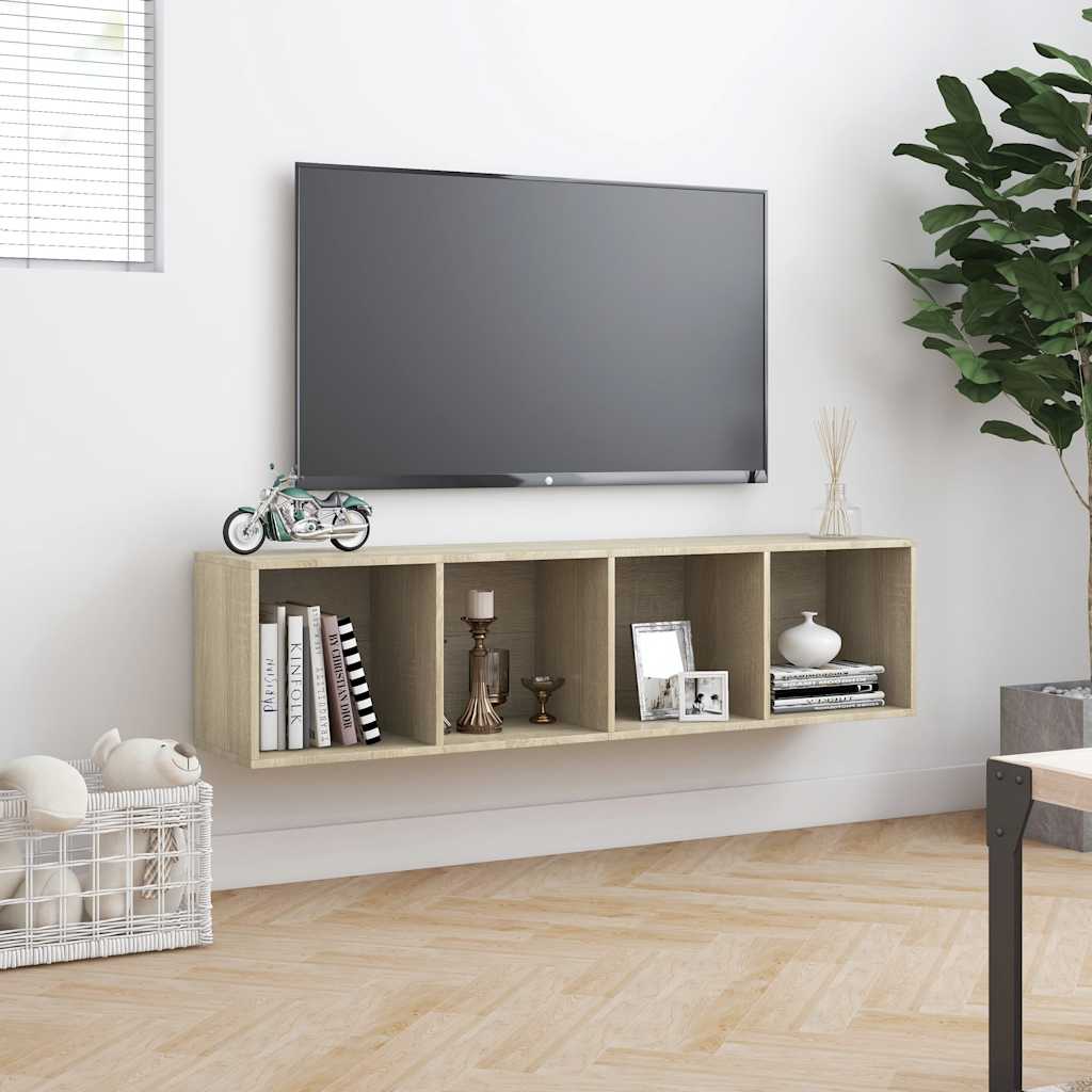 800264 vidaXL Book Cabinet/TV Cabinet Sonoma Oak 143x30x36 cm