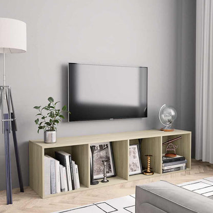800264 vidaXL Book Cabinet/TV Cabinet Sonoma Oak 143x30x36 cm