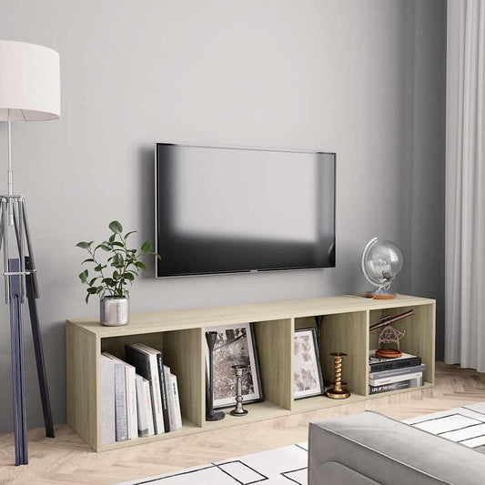 800264 vidaXL Book Cabinet/TV Cabinet Sonoma Oak 143x30x36 cm
