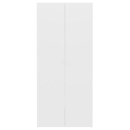 Shoe Cabinet White 80x35.5x180 cm Engineered Wood